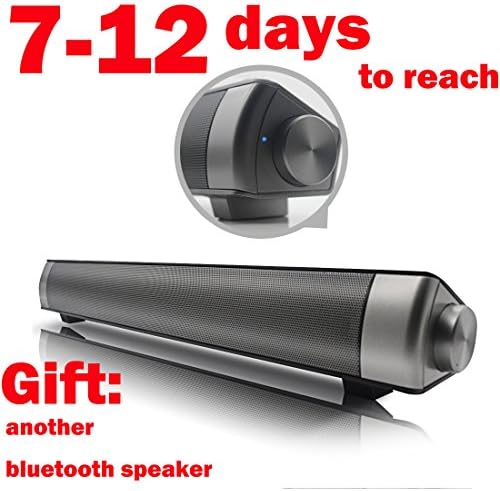 XJCGS Bluetooth Speaker, Bluetooth 3.0 Wireless Soundbar Built-in Subwoofer Multifunctional Speaker Support TF Card/ 3.5mm Aux-in for iPhone iPad Samsung Smartphone/ Tablet/ MP3 Player