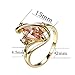 Bamos Jewelry Gold Plated S Style Ring Big Champagne CZ Women Ring Party Queen Women Ring Statement Promise Wedding Gold Ring For Women