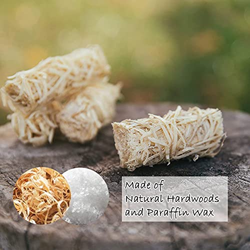 Yibesi Fire Starters for Charcoal,Campfire, Fireplace,Natural Easy Burn Firestarter Super Fast Lighting, 8-10min Burn for Grill, BBQ,Camping Indoor or Outdoor Waterproof and Sealed Packing (50pcs)