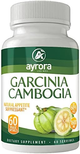Garcinia Cambogia Extract 60% Pure HCA Ultra Strength 1600mg Capsules Premium Weight Loss Supplement Natural Appetite Suppressant Best Fat Burner Diet Pills for a Slim Lean Body for Men and Women