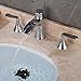 Wovier Chrome Waterfall Widespread Bathroom Sink Faucet,Two Handle Three Hole Vessel Lavatory Faucet,Basin Mixer Tap