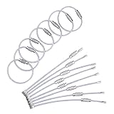eBoot Wire Keychain Cable Key Ring Stainless Steel 2 mm, 4 Inch, 15 Pack
