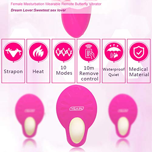 Rainly Red Wearable Silent Soft Skin-Friendly Butterfly Whisper Quiet, Waterproof, Wireless, Neck Shoulder Back Body Tool