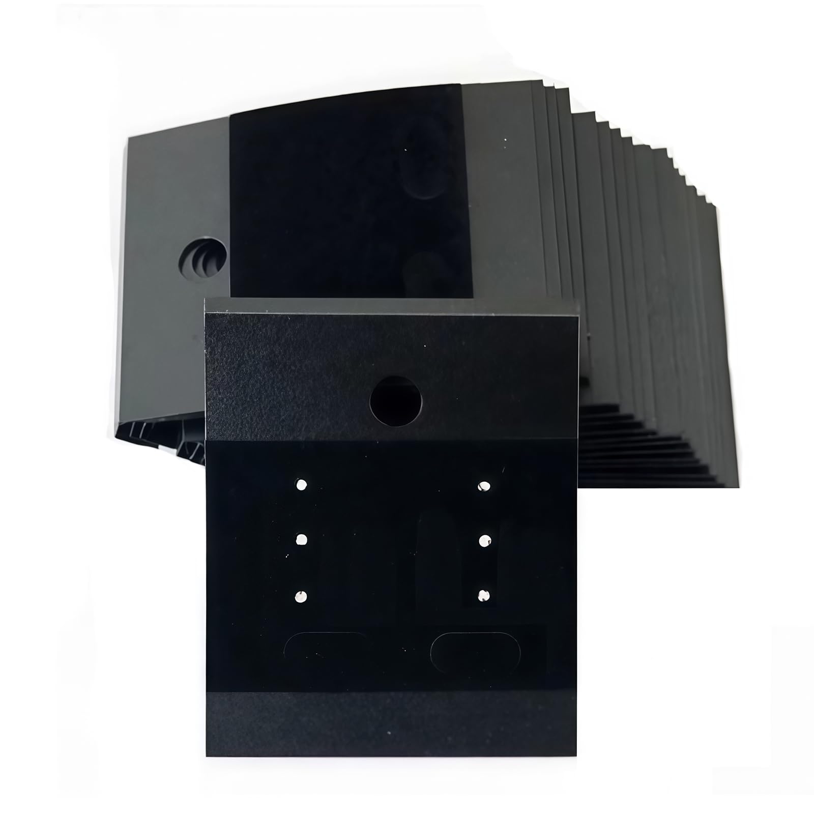 Bamboopack 100PCS 2x1.8 Inch Black Earring Hanging Cards Earring Display Cards Velvet Plastic Display Earring Card Holder