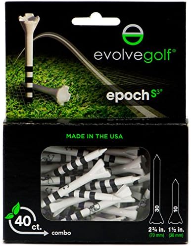 Epoch S3 Golf Tees (40 Pack) - Black Bands/Skull & Cross Bones
