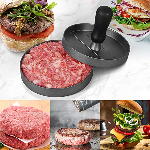 Metal Food Grinder Attachment for KitchenAid Stand Mixer, AMZCHEF Meat Grinder Attachments Included 3 Sausage Stuffer Tubes & Holder, 4 Grinding Plates, 2 Grinding Blades, Burger Press, Cleaning Brush