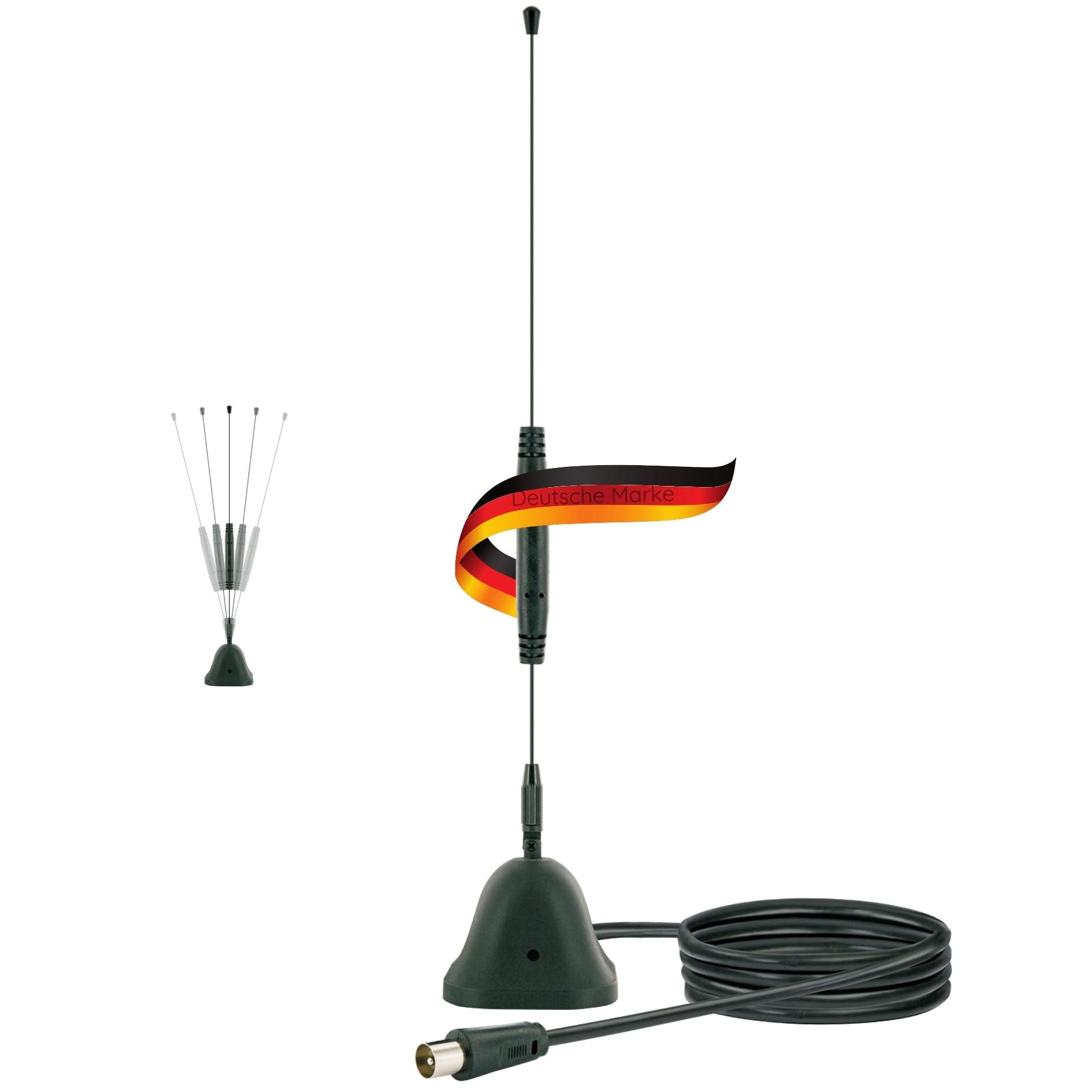 Schwaiger ANT 04 DTA 031 Active DVB-T Rod Aerial (5 Volt, Magnetic Stand)