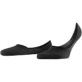 FALKE Men's Step Medium Cut No Show Socks, Light and Cool, Sustainable Cotton, Non Slip Heel Grip, Skin Friendly, Black (Black 3000), 6.5-7.5, 1 Pair