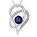 ELBONTEK Sterling Silver I Love You to The Moon and Back Interlocking Heart Pendant Necklace,18