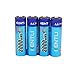 KENTLI 4pcs 1.5v 3000mWh Li-Polymer Lithium Rechargeable AA Battery + 4 Slots Smart Charger with LED Flashlight fuction