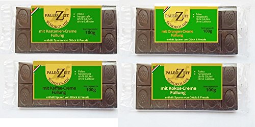 4x Paleo Schokolade - 4 verschiedene Sorten - 4 verschiedene Creme-Füllungen Laktosefrei Glutenfrei Milchfrei – Bild 8