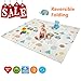 Folding Play Mat | BPA Free Non-Toxic Foam Baby Care Baby Playmat (6.6FT x 5FT) 0.4IN Thick Extra Large Reversible Crawling Mat Portable Toddlers Kids Waterproof Non-Slip Outdoor (Love of Elephant)