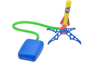 BESTonZON Outdoor Toy Rockets Launcher for Boys and Girls Foot Catapult Eva Foam Rocket Set for Boys and Girls