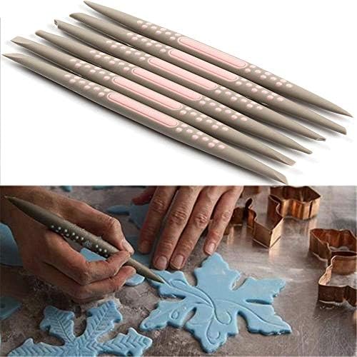 TOPAUP Cake Modeling Tools Decorating Set Sugar Shapers Kit Craft Clays Tool Food-Grade Silicone Material Fits Cake Chocolate Fondant Ultralight Pottery Cay