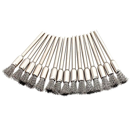 REAMTOP 45Pcs Steel Wire Wheels Pen Brushes Set Kit Accessories for Dremel Rotary Tool