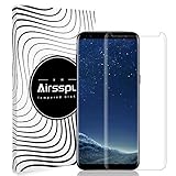 Samsung Galaxy S8 Screen Protector,Airsspu Tempered Glass 3D Touch Compatible,9H Hardness,Bubble