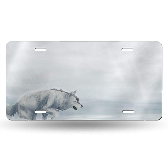YESilike Wolf Series (24) Anti Theft License Plate Vintage