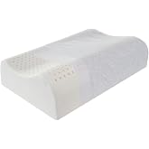 High-Profile Natural Latex Contour Neck Pillows for Adults, Broad Shoulders