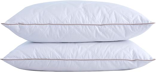 Amazon Com Puredown Natural Goose Down Feather Pillows For