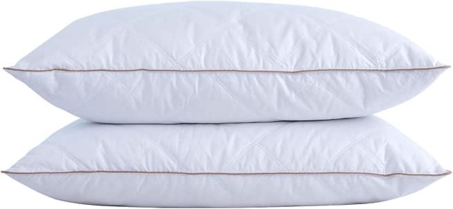 Amazon Com Puredown Natural Goose Down Feather Pillows For