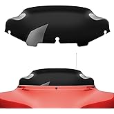 Amazicha Black 6" Windshield Windscreen Fit for Harley Electra Street Glide Touring 1996-2013