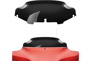 Amazicha Black 6" Windshield Windscreen Fit for Harley Electra Street Glide Touring 1996-2013