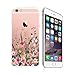 iPhone 8 Plus / 7 Plus Compatible, Colorful Rubber Flexible Silicone Case Bumper Clear Cover Case - Spring in the Air Summer Floral Flower Blossom