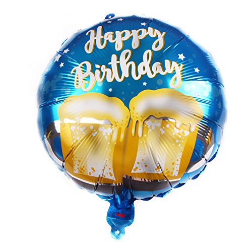 Happy Birthday Dad Balloon, Fathers B-day Celebration, Papa Daddy GrandPa Reusable Foil Helium Inflatable Balloons for Party Decoration, Memorable Gift Activity Celebration Supplies Banner Props, 18"