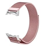 Samsung Gear S2 RM-720 Watch Band, Elobeth Milanese Magnetic Loop Stainless Steel Watch Strap + Connector Metal Adapter for Samsung Galaxy Gear S2 Smart Watch Pink
