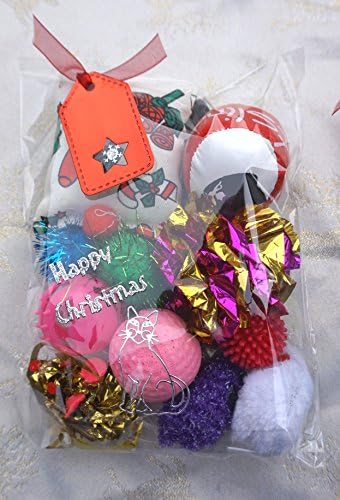 CHRISTMAS Bulk Buy Cat Kitten Toys Fur Mice Bells Balls Catnip 10 XMAS CAT TOYS