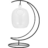 Hemoton Creative Hanging Cocktail Glass with Iron Stand Clear Hanging Bar Drink Cup 10Oz Wine Glass for Home Parties and Entertaining