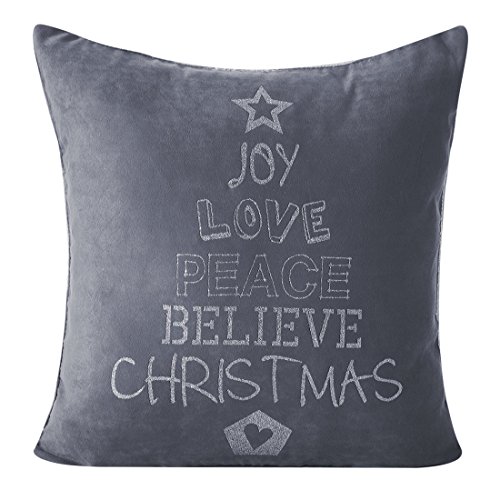 Eurofirany CHP/FELIX/2/ŚW Pillowcases, Polyester, Grey, 40 x 40 x 4 cm