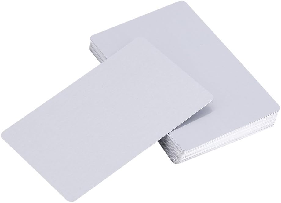 50pcs Aluminum Alloy Metal Card Plate Smooth Business Visiting Name Cards for Engrave or Print
