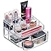InterDesign Rain Cosmetic Organizer for Vanity Cabinet to Hold Makeup, Beauty Products - 1 Drawer, Clear
