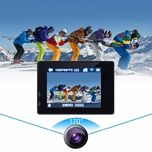 Action Camera 4K16MP WiFi Waterproof Sports Diving Cam DV Camcorder 170 Ultra Wide-Angle Len with Sensor 2 Rechargeable Batteries/Floating Hand Grip and Accessories Kit