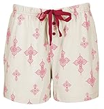 Leisureland Women's 100% Cotton Knit Pajama Lounge Boxer Shorts