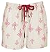 Leisureland Women's 100% Cotton Knit Pajama Lounge Boxer Shorts