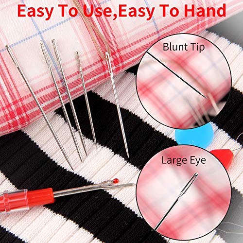 erduoduo 60 Pack Sewing Needles (Large Eye) Embroidery Needles for Hand Sewing with Assorted