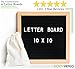 ReadyWerks Felt Letter Board 10 x 10 inch Oak Frame - Changeable Letter Board with Alphabet