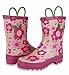 Little Girl's Pink Flower Rain Boots Sizes - Toddler - Little Kits