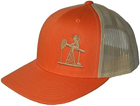 Oil Field Hats Pumpjack Cowboy Adjustable Mesh Back Snapback Hat