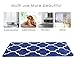 Uphome Moroccan Patten Extra Long Bathroom Rug, Microfiber Washable Non-Slip Soft Absorbent Decorative Bath Mats Runner Floor Mat Carpet (18