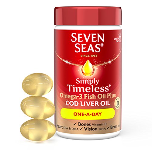 Seven Seas Omega3 Fish Oil Plus Cod Liver Oil OneaDay 120 Capsules