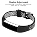 iGK Silicone Replacement Bands Compatible for Fitbit Alta and Fitbit Alta HR, Newest Adjustable Sport Strap Smartwatch Fitness Wristbands Silicone Grey