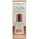 Findley Firming Eye Lift Eye Serum with Collagen and Caffeine - Reduces Puffiness and Dark Circles | Hydrates and Reduces Wrinkles (1 Fl Oz)