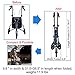 Upgraded Version ! Health Line Massage Products Lite Folding 3 Wheel Aluminum Rollator Walker Lightweight with Bag and Basket, Blue
