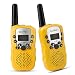 Denmer Gift Walkie Talkie UHF 462.5625-467.7250MHz 22CH LCD Display Flashlight VOX Toy 2 Way Radio For Boys and Girls (Yellow,2 pcs)