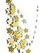 Konsait Gold Twinkle Star Garland 25Feet& Gold Tissue Paper Pom Poms(6pcs), Sparkling Gold Star Banner Bunting and Gold Tissue Paper Flowers for Bridal Baby Showers Birthday Party Hanging Decorations
