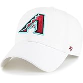 47 MLB White Team Color Primary Logo Clean Up Adjustable Strap Hat Cap, Adult One Size Fits All