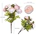 Artiflr 2 Pack Artificial Peony Wedding Flower Bush Bouquet Vintage Peony Silk Flowers for Home Kitchen Wreath Wedding Centerpiece Decor,Light Pink